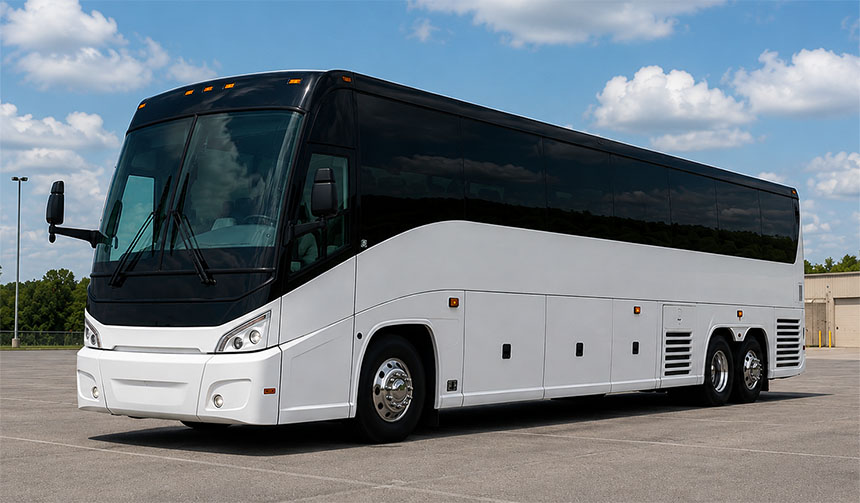 56-passenger charter bus in Portland, OR